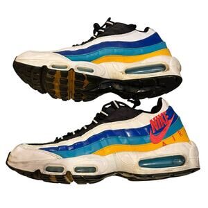 Nike Air Max 95 PRM Windbreaker Sneaker White/Red Orbit/University Gold US 11.5
